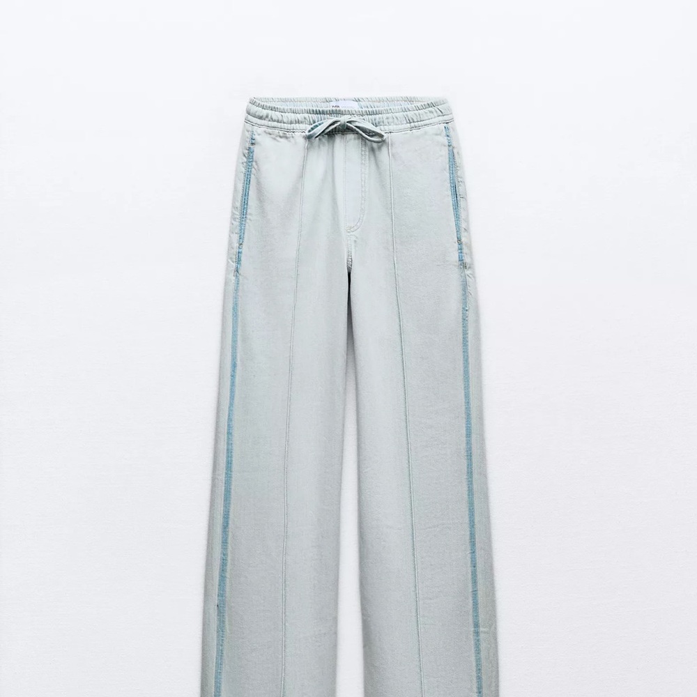 Light Gray Wide-Leg Pants
